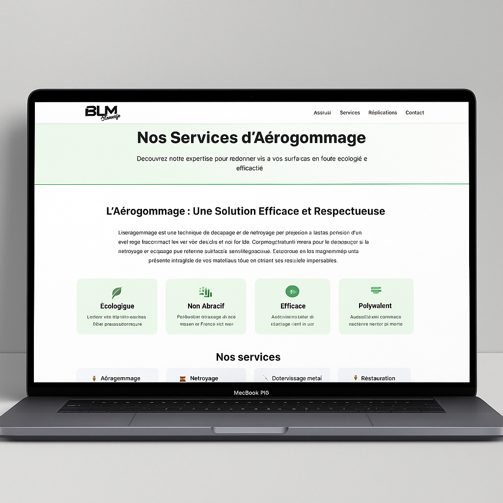 Aperçu Site BLM Gommage
