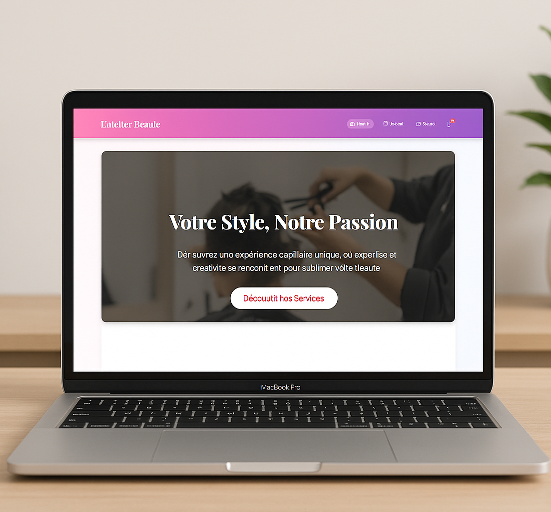 Site Web Salon de Coiffure